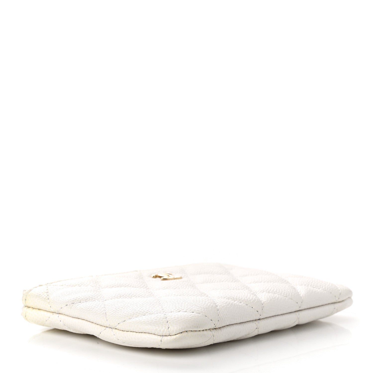 Chanel Caviar Quilted Small Cosmetic Case White 4 of 9