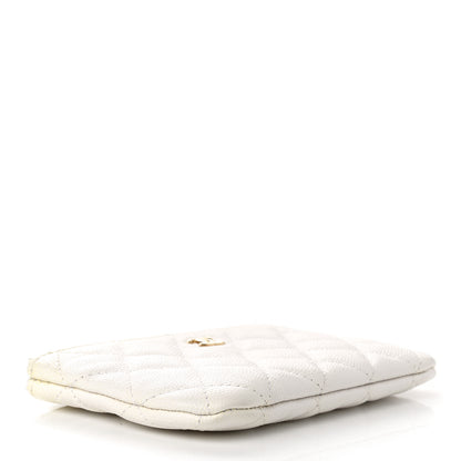 Chanel Caviar Quilted Small Cosmetic Case White 4 of 9
