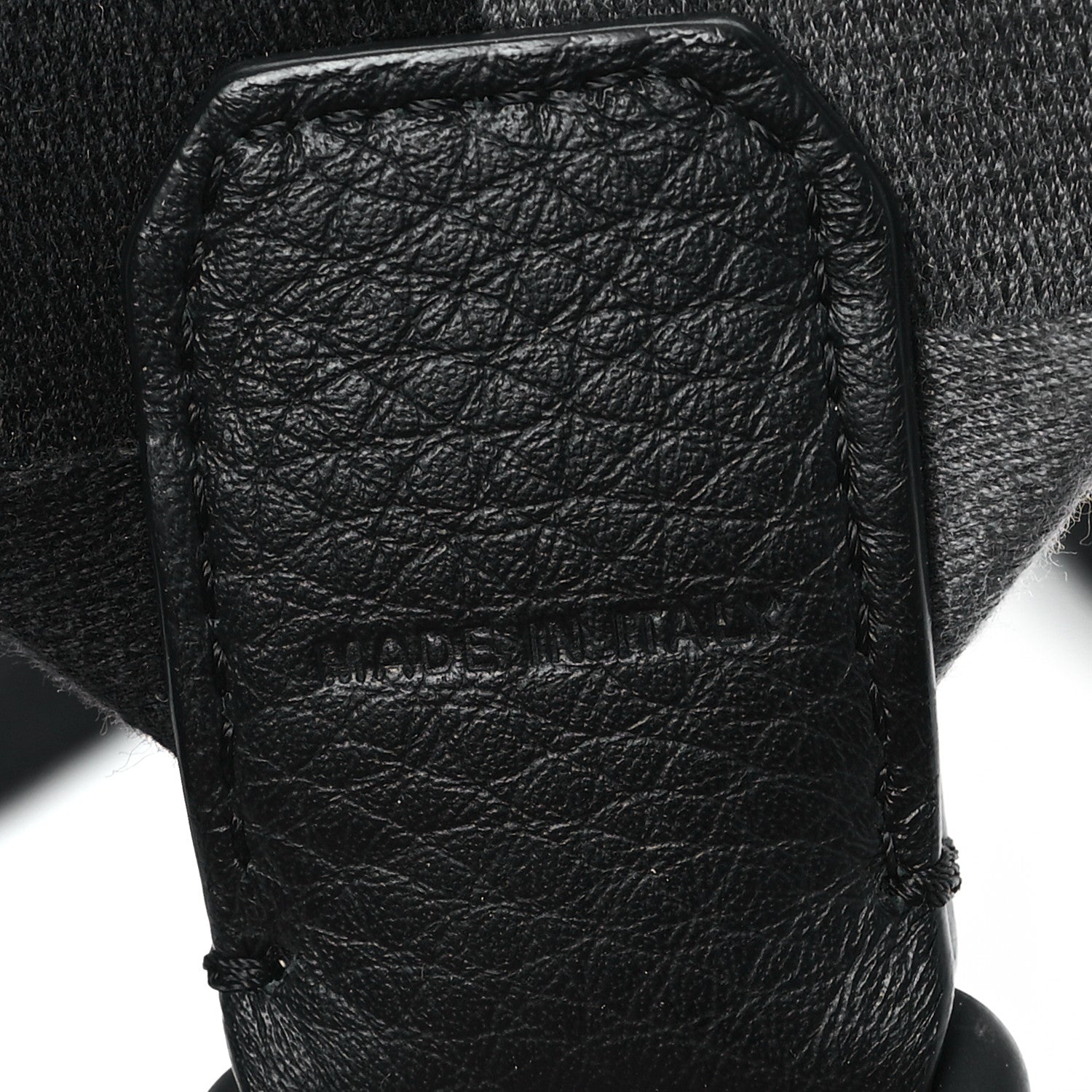 Fendi Canvas Calfskin Logo Strap Black Grey Yellow 4 of 4