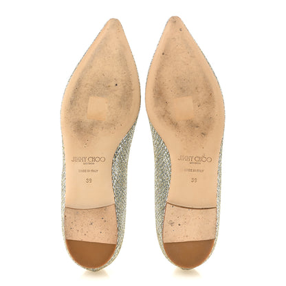 Jimmy Choo Glitter Romy Flats 39 Champagne 6 of 9