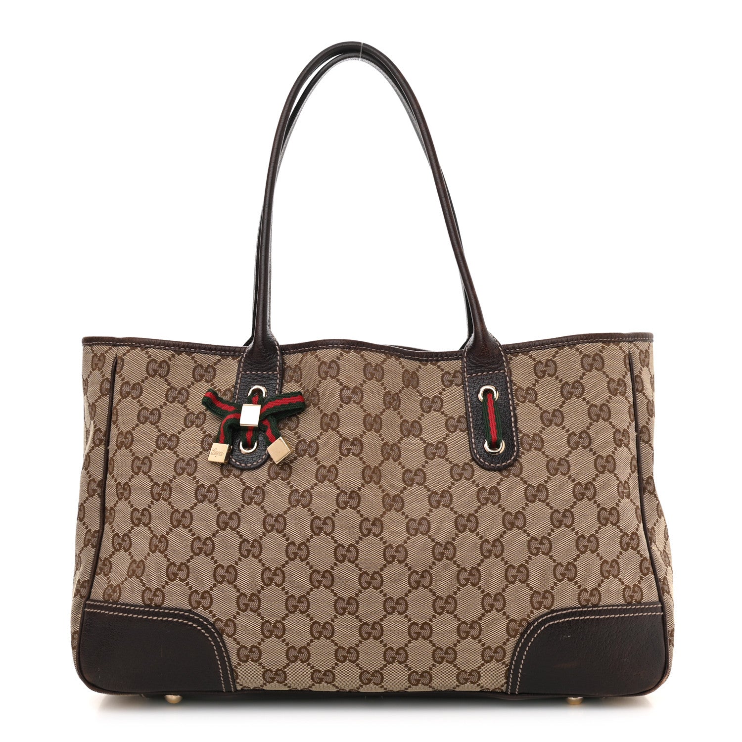 Gucci Monogram Medium Princy Tote Dark Brown 1 of 15