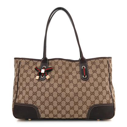Gucci Monogram Medium Princy Tote Dark Brown 1 of 15