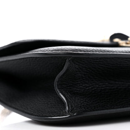 Valentino Garavani Pebbled Calfskin Medium Glam Lock Rockstud Flap Black 7 of 10