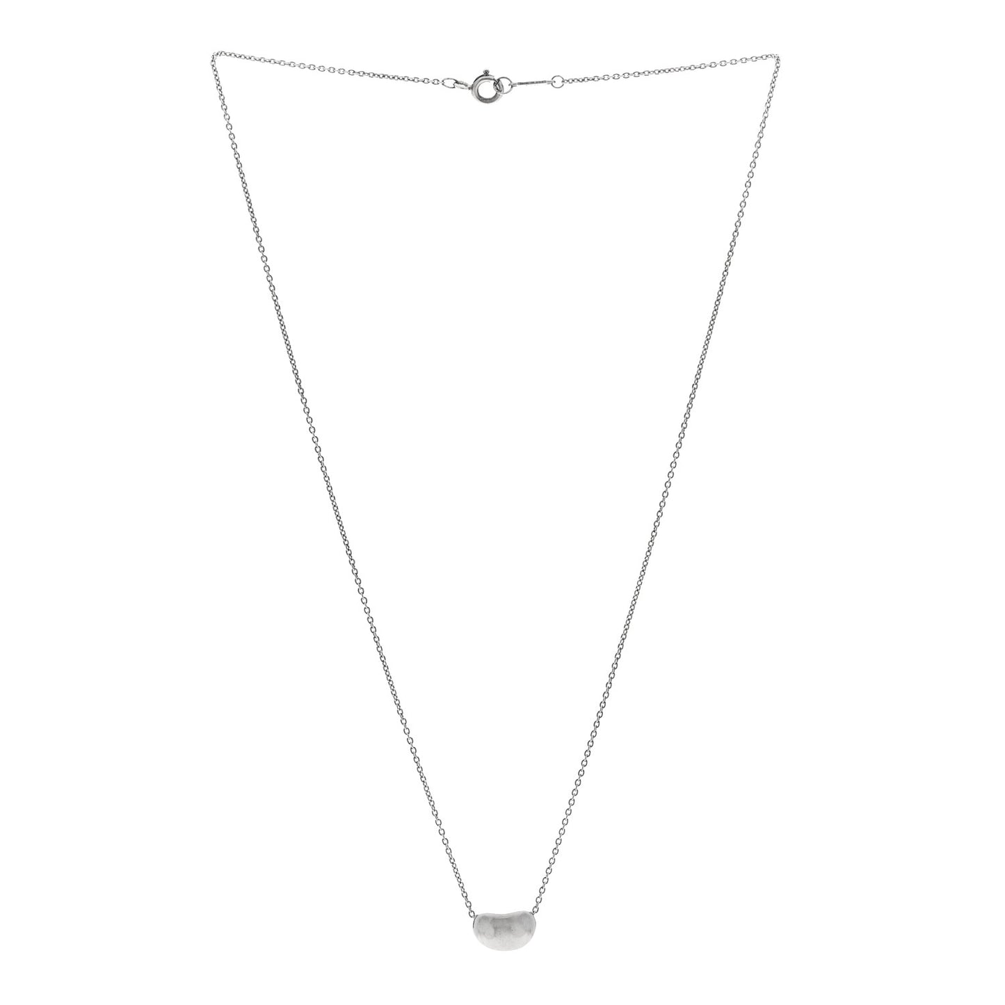 Sterling Silver 11mm Elsa Peretti Bean Pendant Necklace