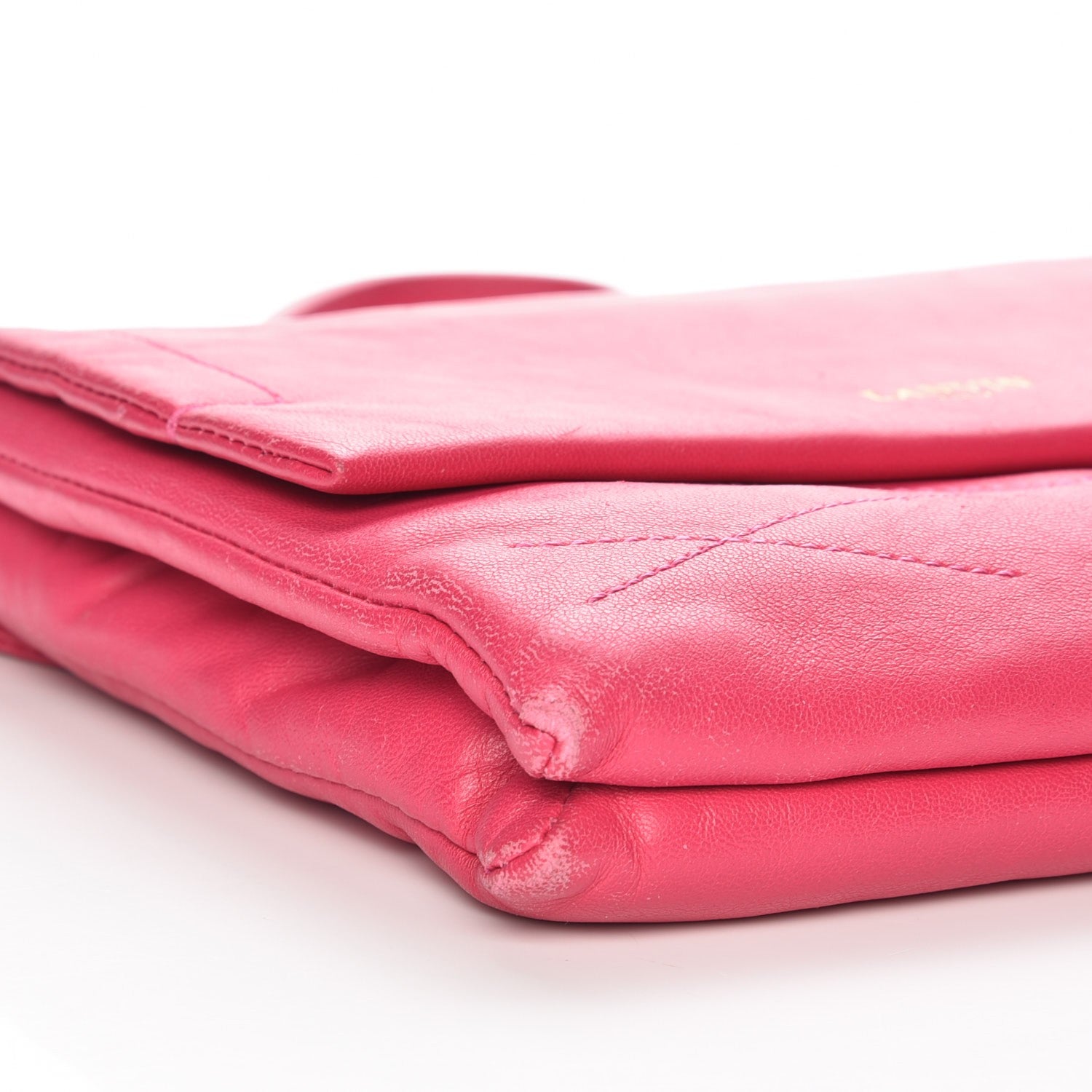 Lanvin Lambskin Quilted Mini Sugar Flap Shoulder Bag Fuchsia 11 of 12