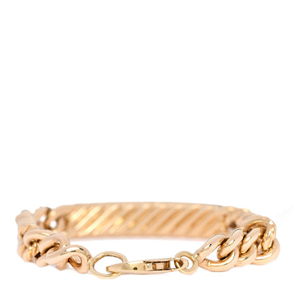 David Yurman 18K Yellow Gold Diamond Belmont ID Pave Bracelet 2 of 4