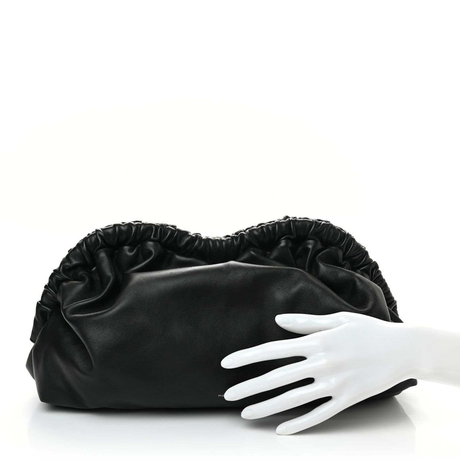 Mansur Gavriel Lambskin Cloud Clutch Black Flamma 2 of 10