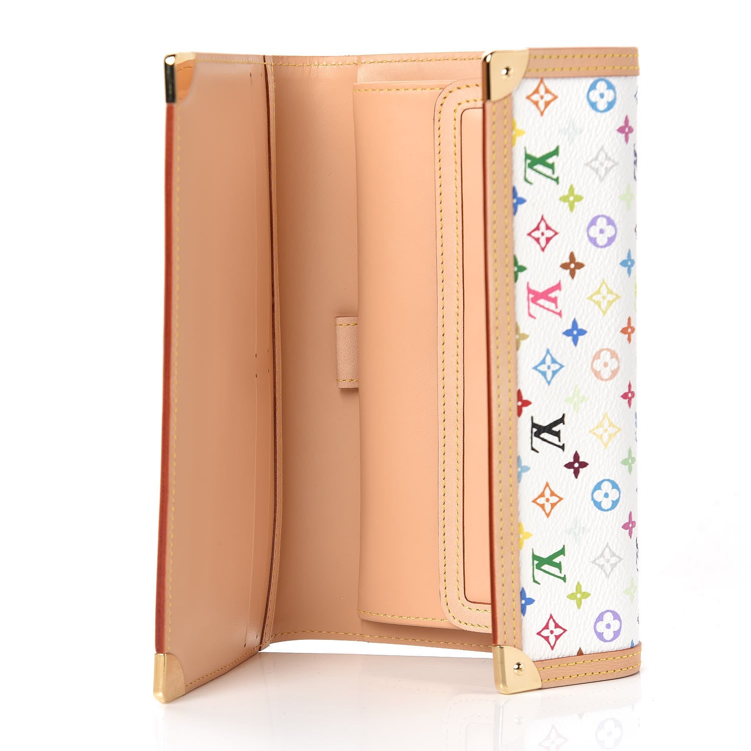Louis Vuitton Monogram Multicolor Porte Tresor International Wallet White 5 of 8