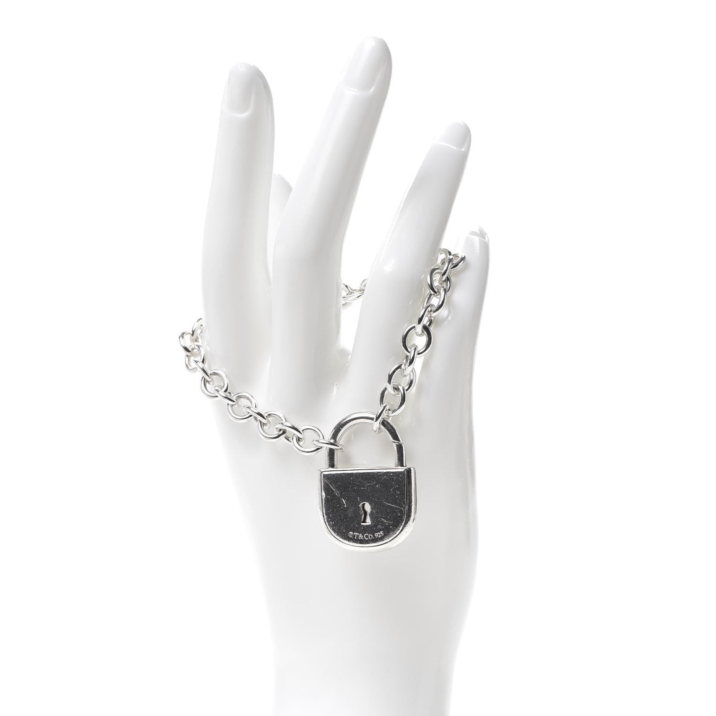 Sterling Silver Lock Charm Bracelet