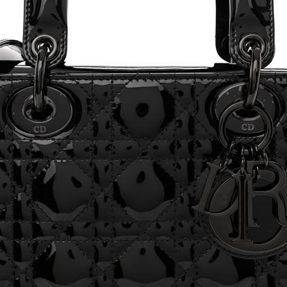 Christian Dior Ultraglossy Patent Cannage Small Lady Dior Black 8 of 11