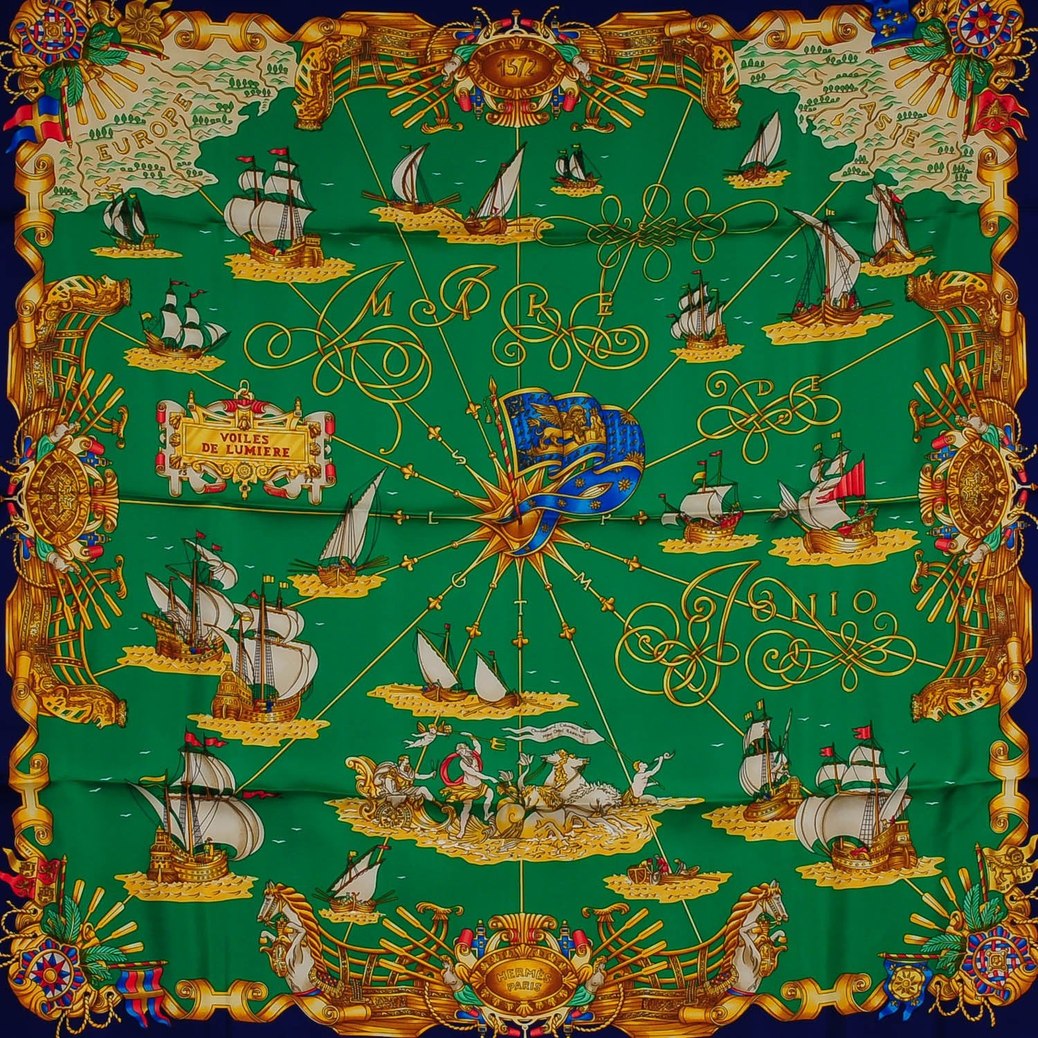 Hermes Silk Voiles De Lumiere Scarf 90 1 of 10