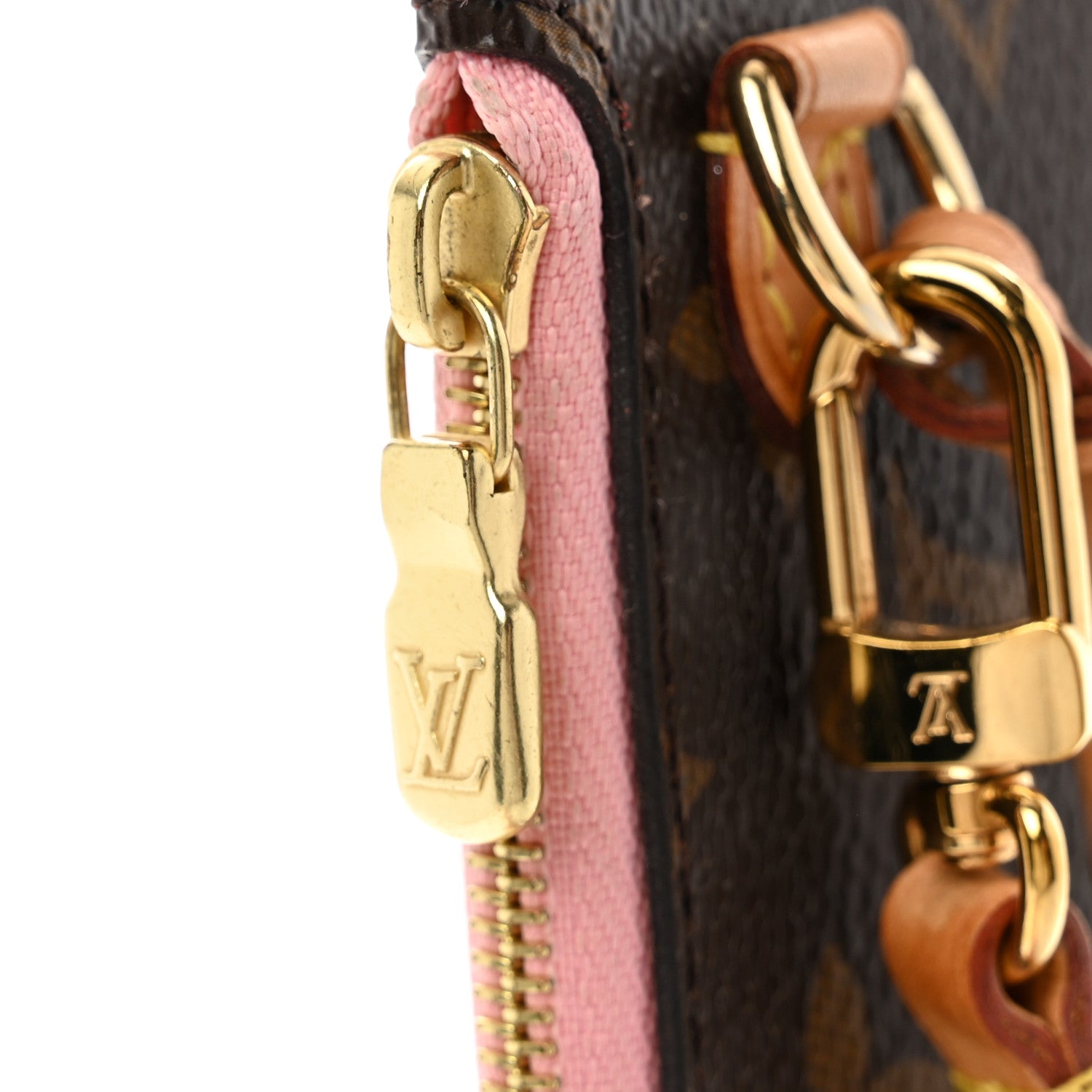 Louis Vuitton Monogram Neverfull MM GM Pochette Rose Ballerine 9 of 10