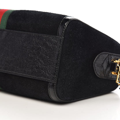 Gucci Suede Patent GG Web Medium Ophidia Boston Black 10 of 11