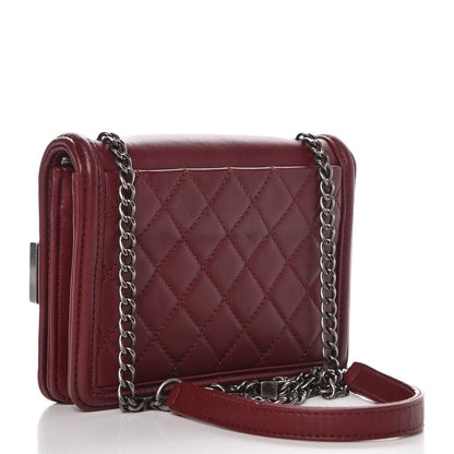 Chanel Lambskin Plexiglass Boy Brick Burgundy 3 of 7