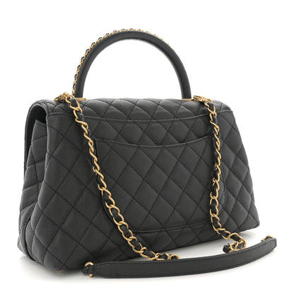 Chanel Caviar Quilted Small Coco Chain Handle Flap Black 3 of 11