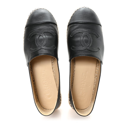 Chanel Lambskin CC Espadrilles 36 Black 2 of 10