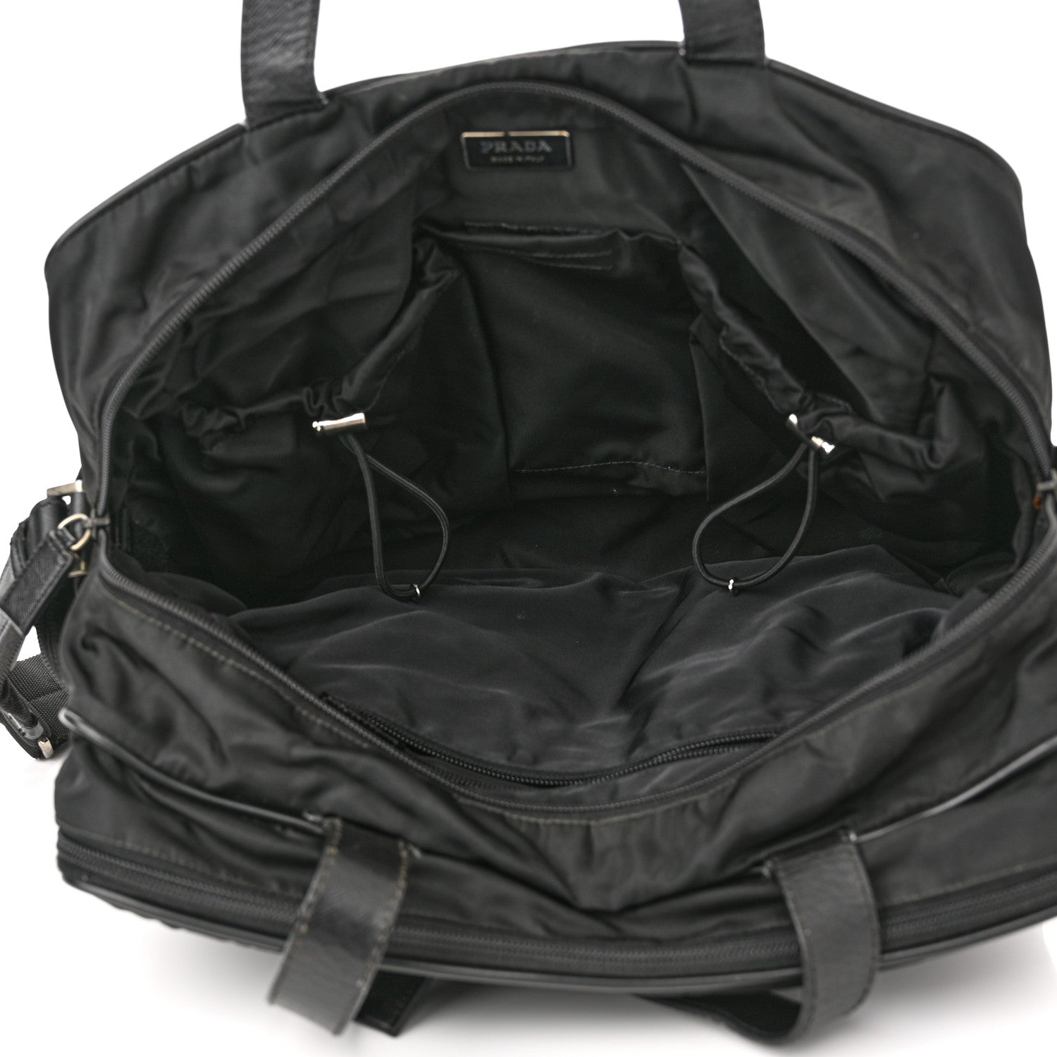 Prada Tessuto Nylon Travel Briefcase Black 5 of 18