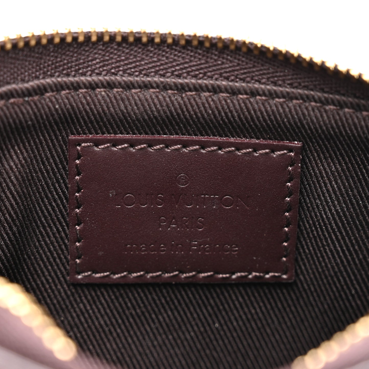 Vernis Monogram Mini Pochette Accessories Amarante