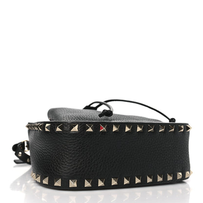 Valentino Garavani Grained Calfskin Rockstud Bucket Bag Black 4 of 8