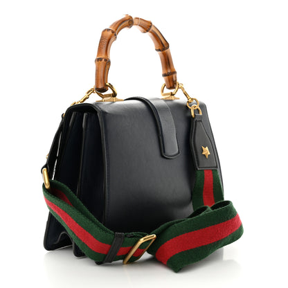 Gucci Moon Calfskin Bamboo Web Medium Dionysus Top Handle Bag Blue Emerald Hibiscus Red 3 of 13