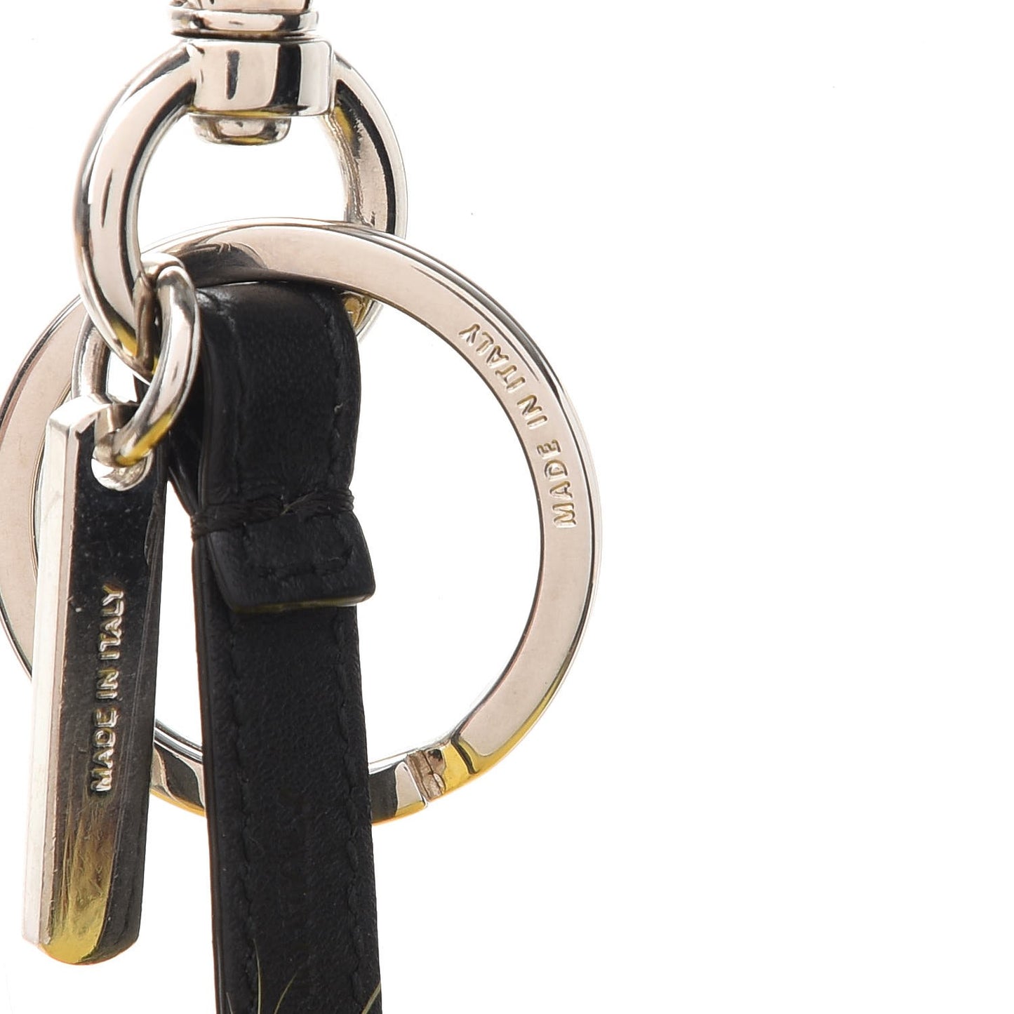 Fox Fur Smiley Bag Charm Yellow