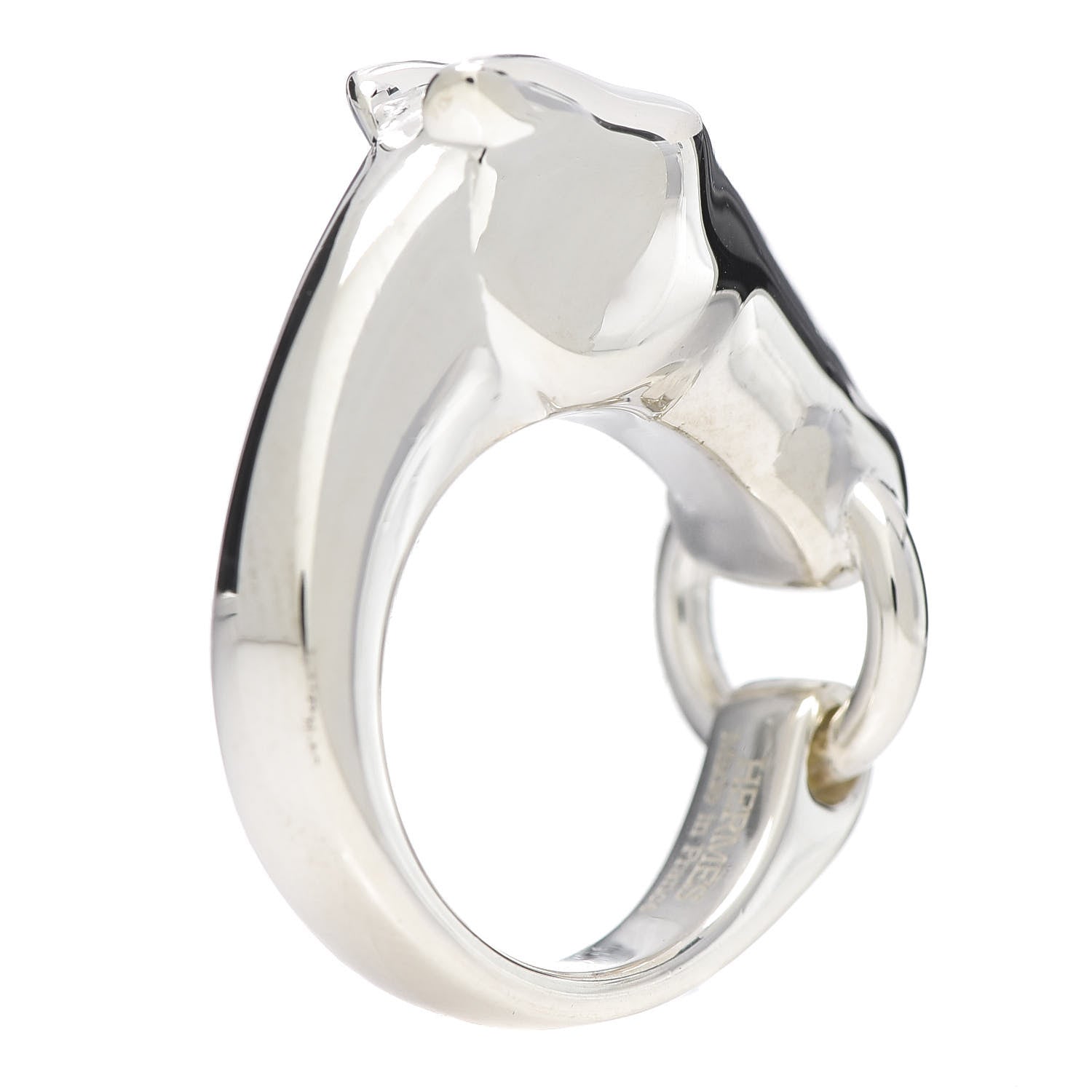 Hermes Sterling Silver PM Galop Ring 50 5.25 3 of 5