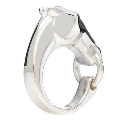 Hermes Sterling Silver PM Galop Ring 50 5.25 3 of 5