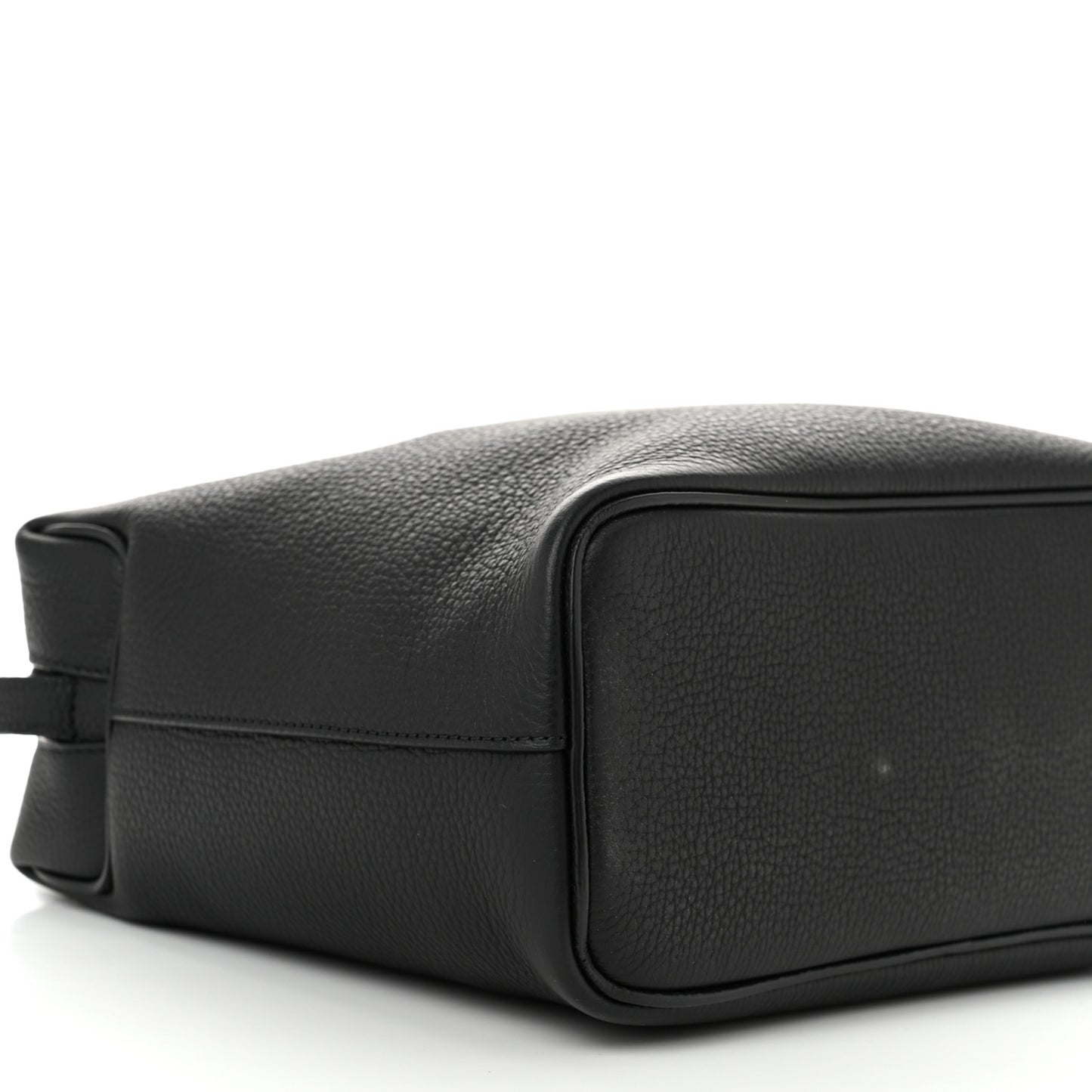 Calfskin Small Soft Cube Satchel Black Khaki