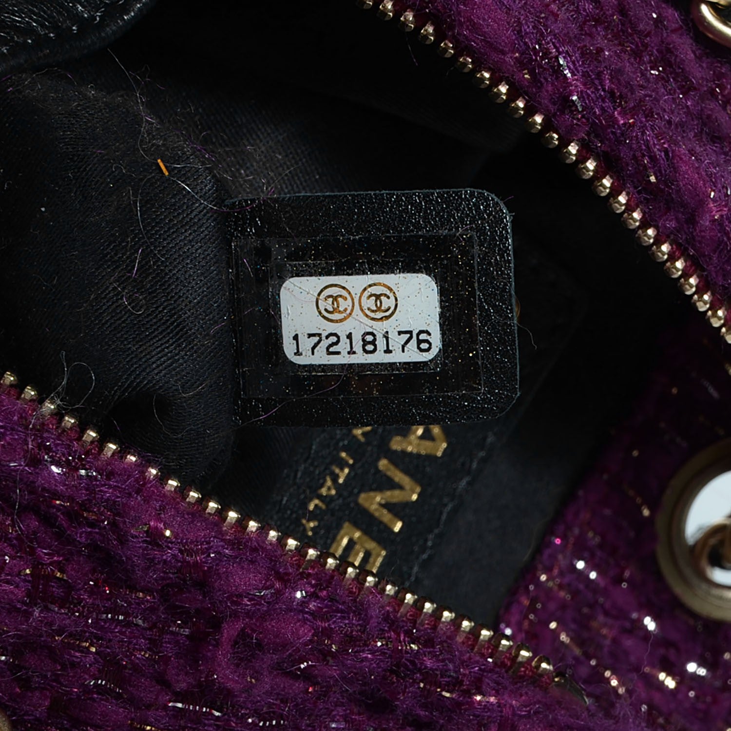 Chanel Tweed Mini Backpack is Back Plum 7 of 7