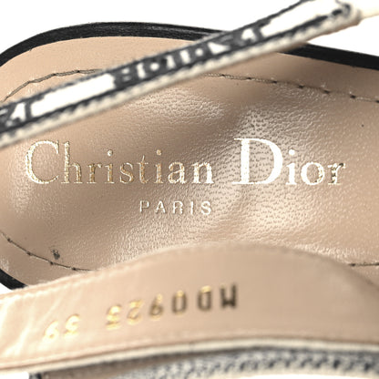 Christian Dior Mesh Butterly Embroidered J'Adior Slingback 100mm Pumps 39 Black 9 of 9