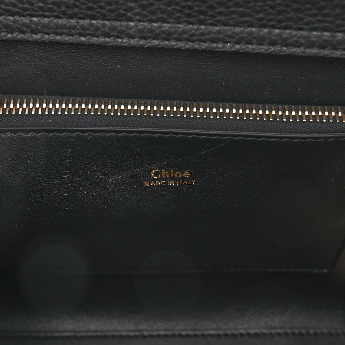 Grained Calfskin Small Edith Top Handle Bag Black