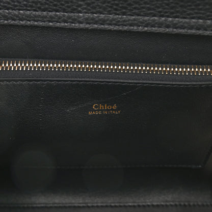 Chloe Grained Calfskin Small Edith Top Handle Bag Black 6 of 9
