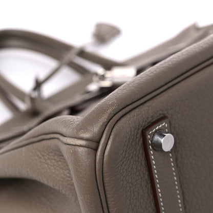 Hermes Taurillon Clemence Birkin 35 Etoupe 8 of 18