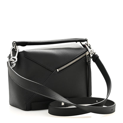 Loewe Calfskin Small Puzzle Edge Bag Black 3 of 12