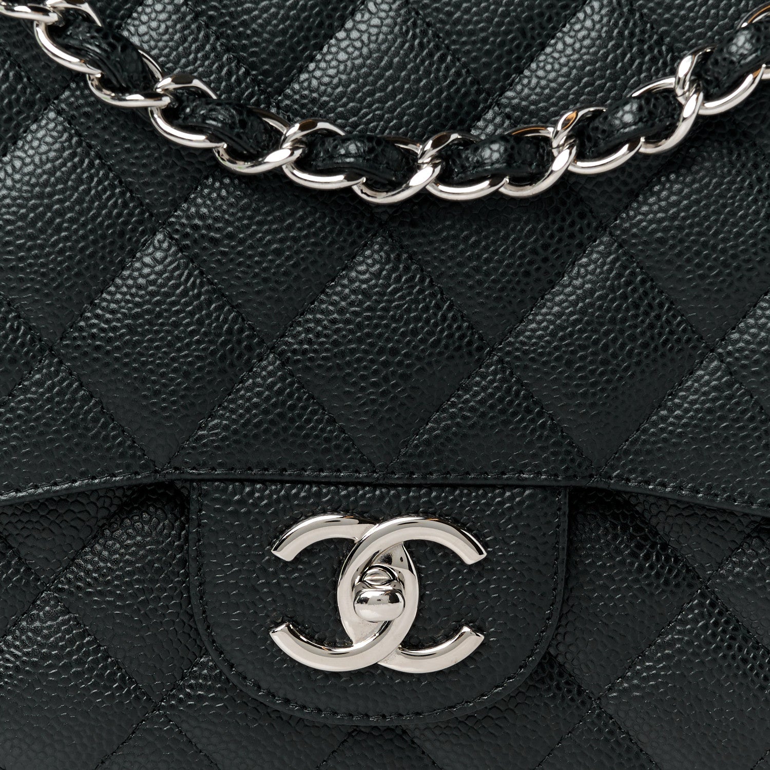 Chanel Caviar Quilted Maxi Double Flap Black 8 of 10