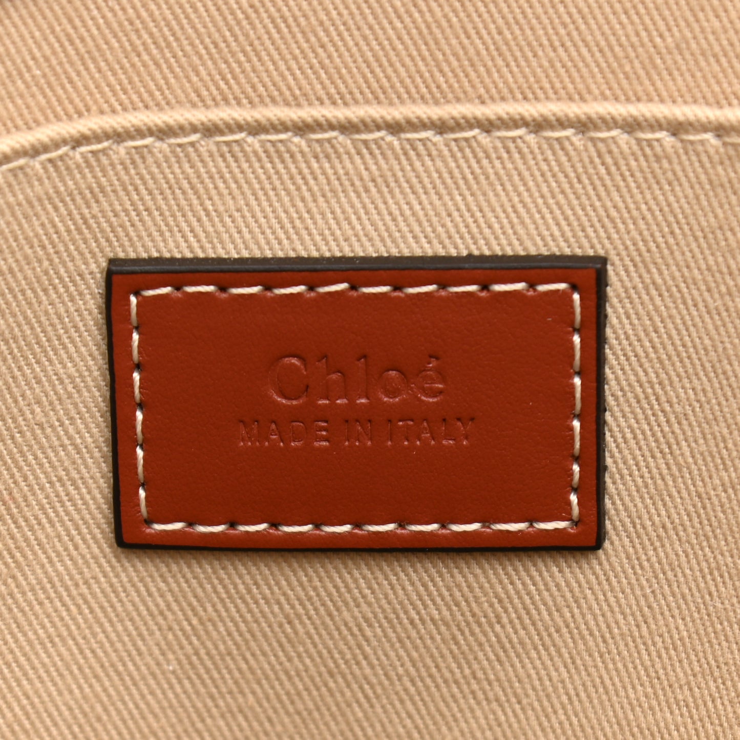 Cotton Calfskin Large Woody Ribbon Tote White Brown