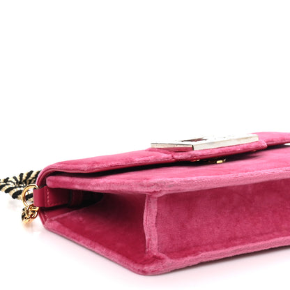 Gucci Velvet Crystal Square G Shoulder Bag Light Raspberry Rose 8 of 9