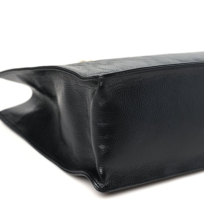 Chanel Shiny Aged Calfskin Shopping Bag Black 8 of 11