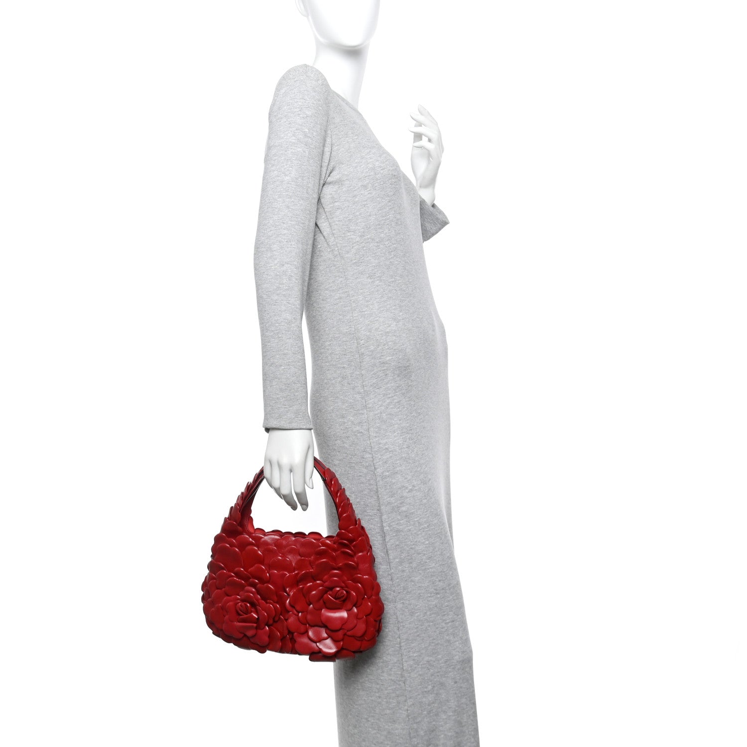 Valentino Garavani Nappa Atelier 03 Rose Edition Small Hobo Rosso Valentino 2 of 13