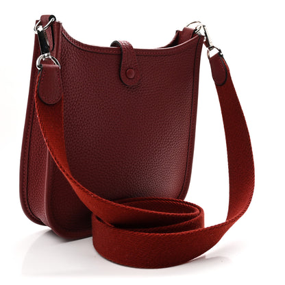 Hermes Taurillon Clemence Evelyne TPM Rouge H 2 of 10