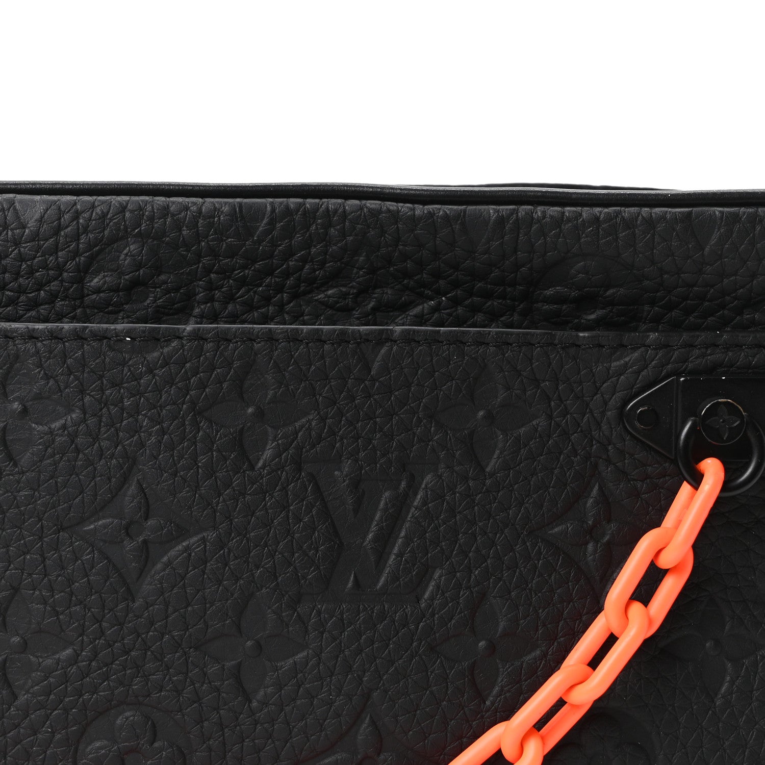 Louis Vuitton Taurillon Monogram Uniformes Solar Ray Soft Pochette Volga Belt Bag Black 7 of 9