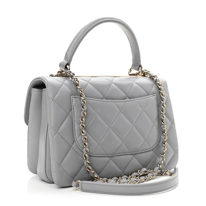 Chanel Lambskin Quilted Small Trendy CC Flap Dual Handle Bag Grey 3 of 11