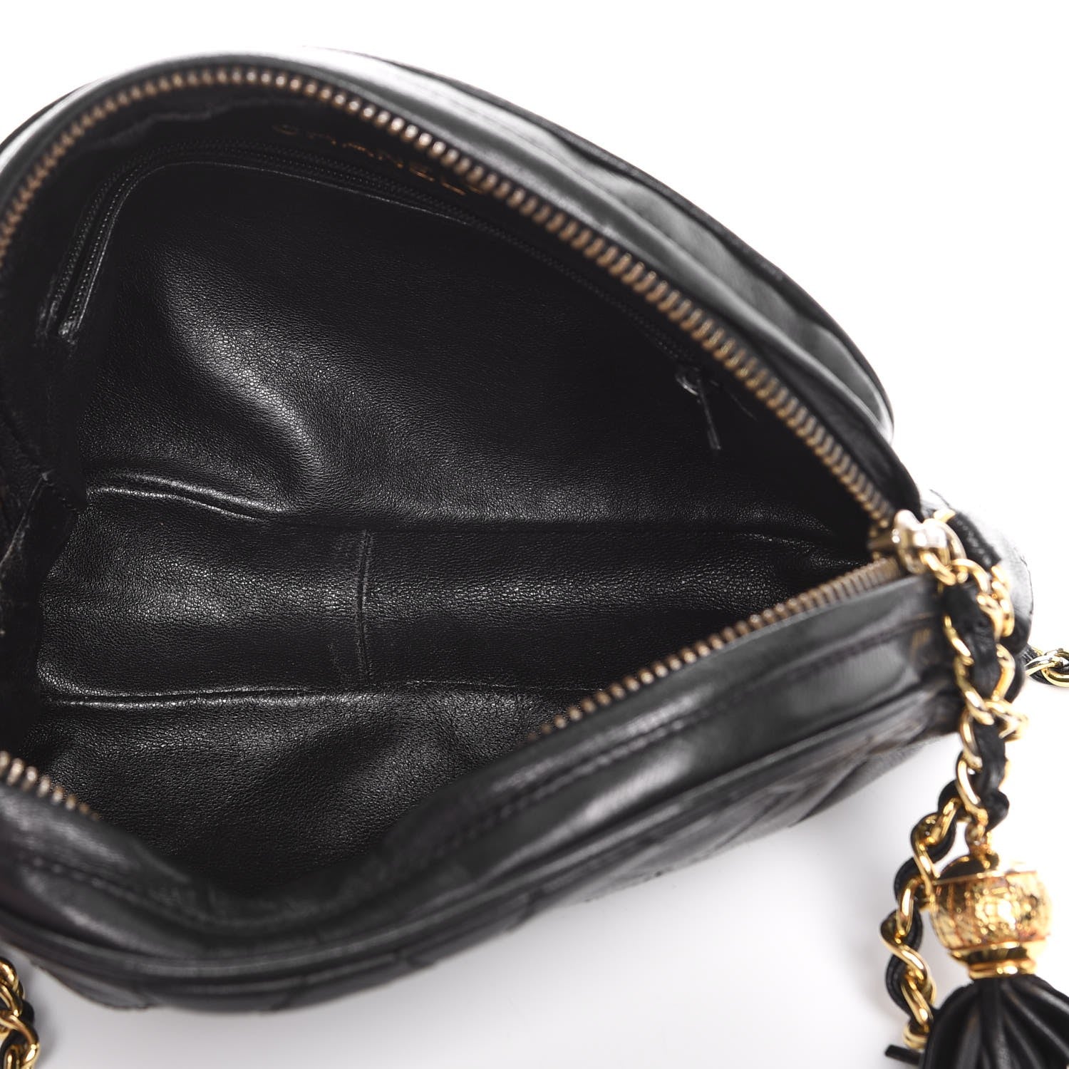 Chanel Lambskin Quilted Tassel Camera Case Black 5 of 11