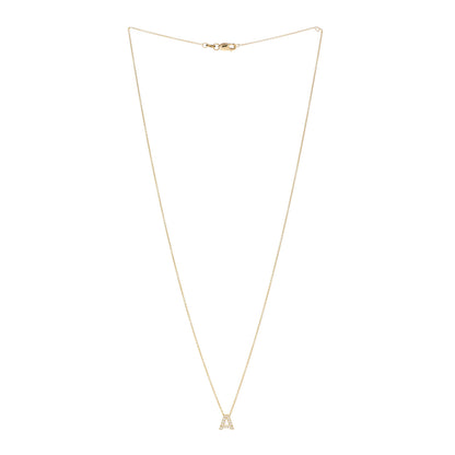 Roberto Coin 18K Yellow Gold Diamond Love Letter A Pendant Necklace 3 of 5