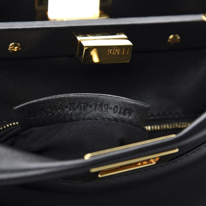 Fendi Nappa Mini Peekaboo Iconic Satchel Black 10 of 12