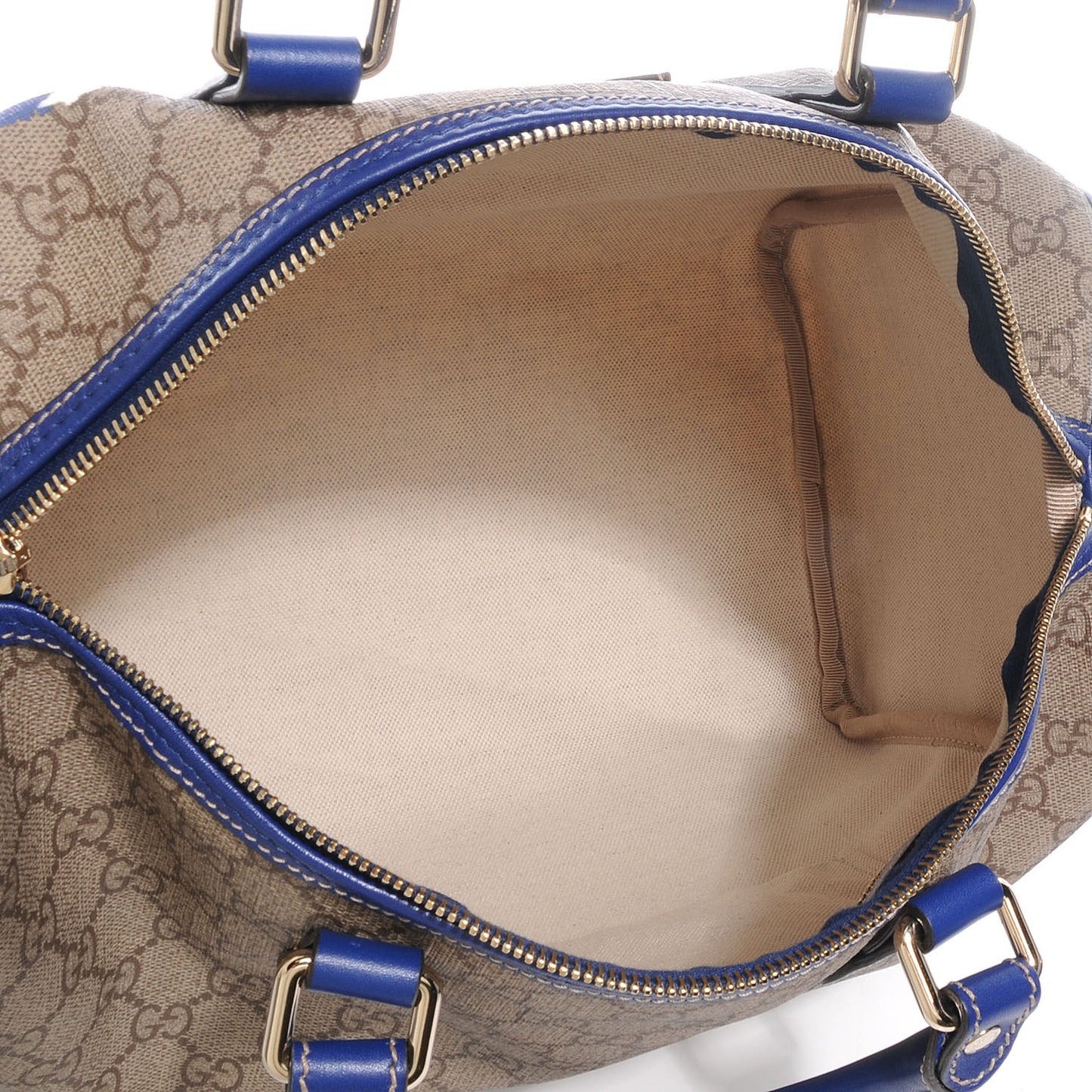 GG Plus Monogram Medium Boston USA Flag Unicef Duffle Blue
