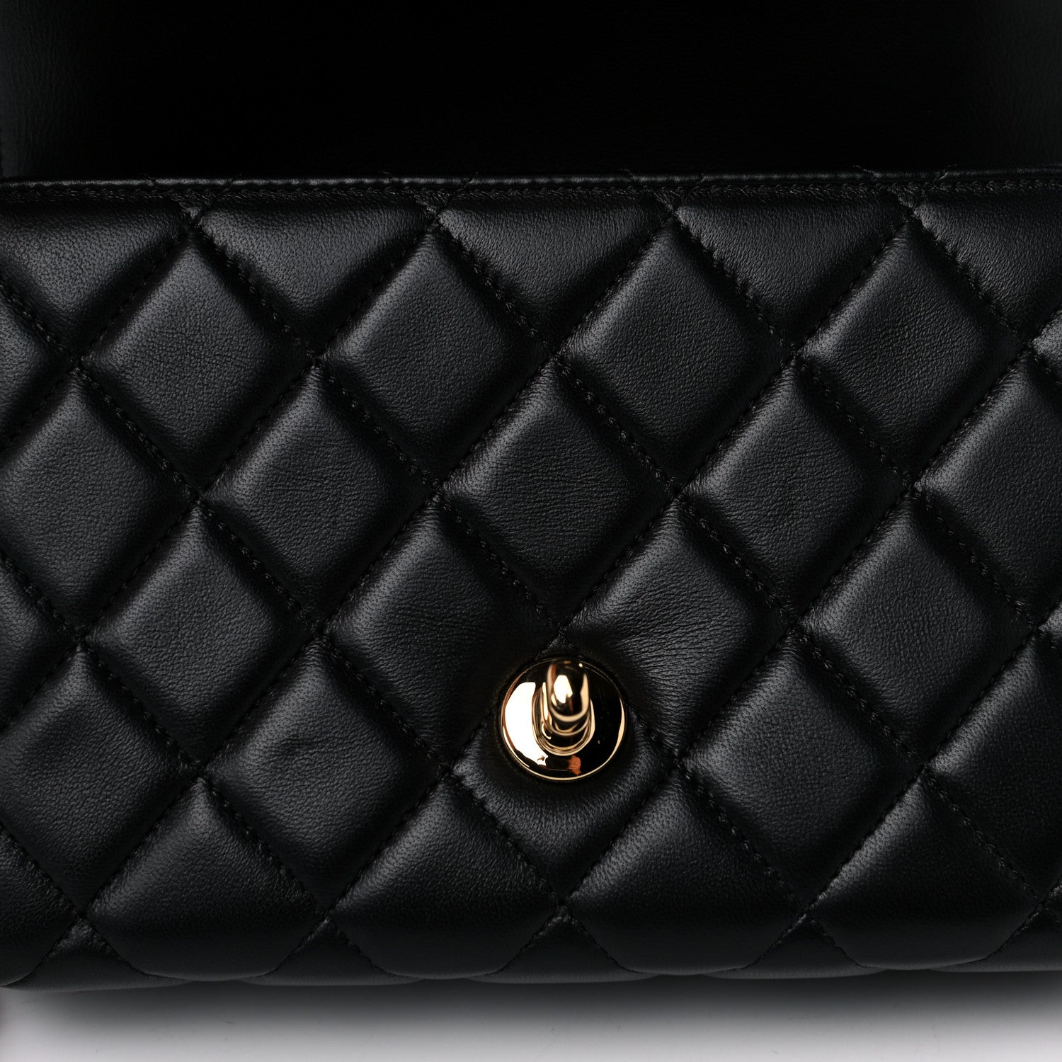 Chanel Lambskin Quilted Mini Golden Plate Flap Black 14 of 14