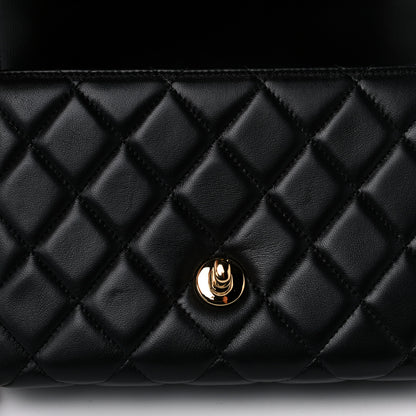 Chanel Lambskin Quilted Mini Golden Plate Flap Black 14 of 14