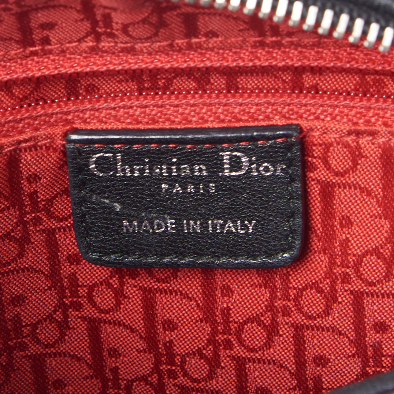 Lambskin Cannage Medium Lady Dior Black