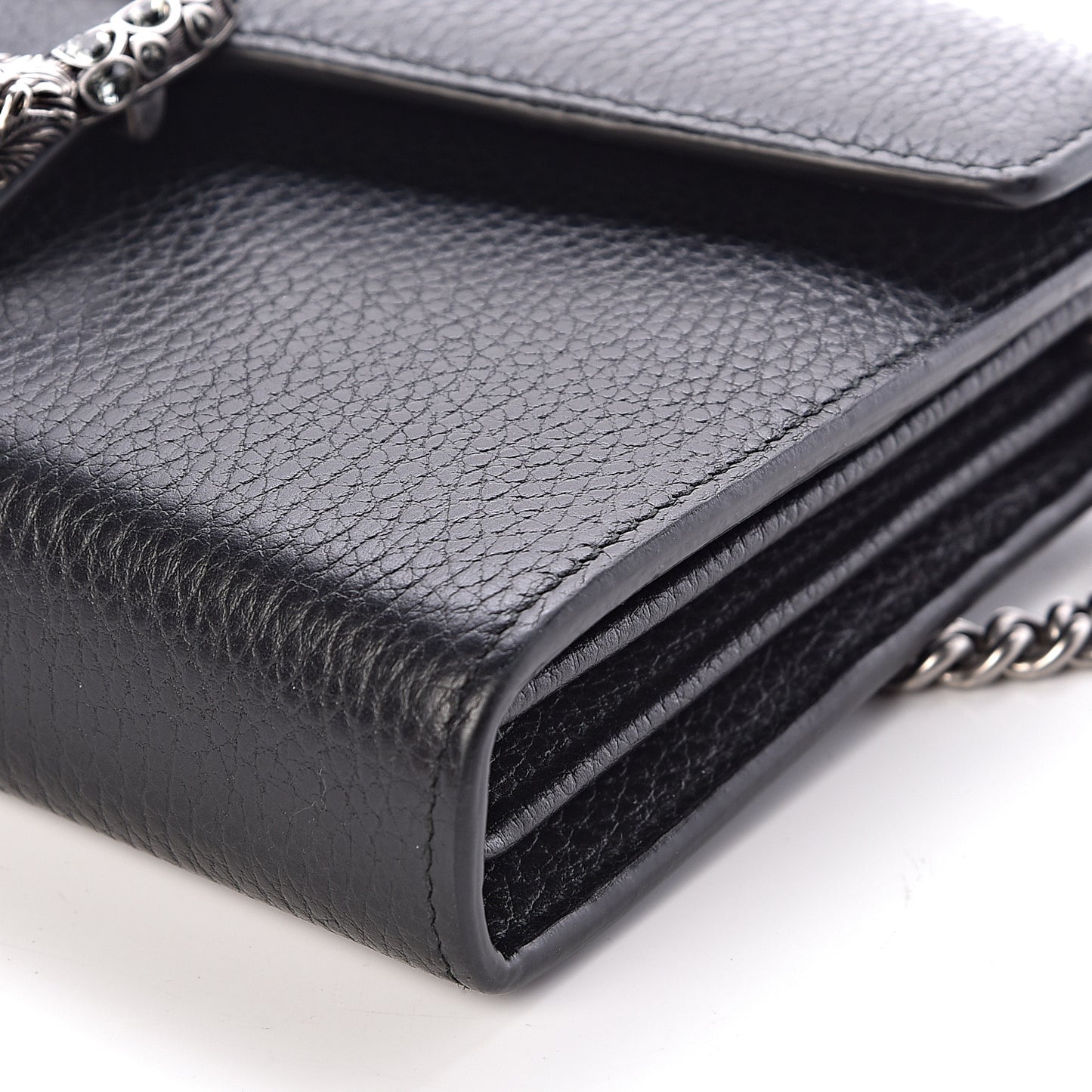 Calfskin Mini Dionysus Chain Wallet Black